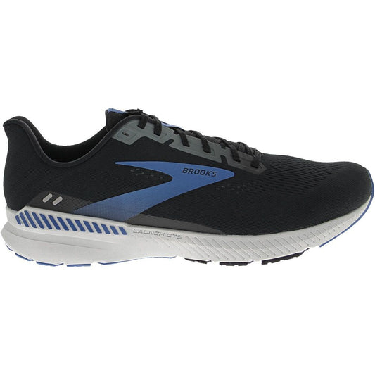 Men's Brooks Launch GTS 8, Black/Grey/Blue, 12.5 D Medium