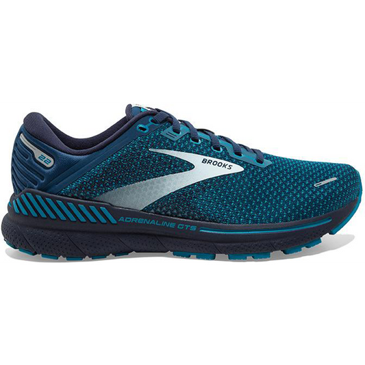 Men's Brooks Adrenaline GTS 22, Titan/Teal/Grey, 10 D Medium