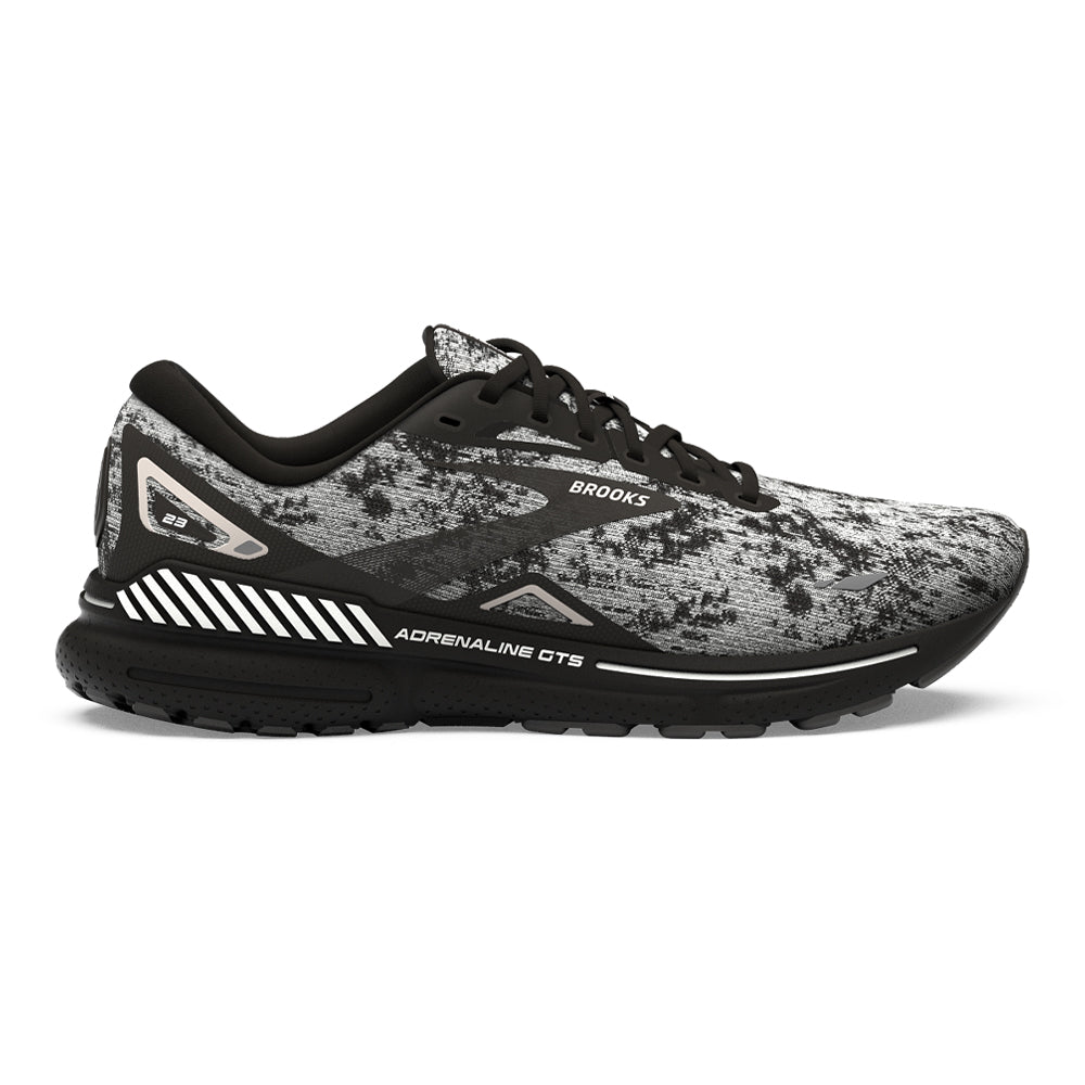 Men's Brooks Adrenaline GTS 23, White/Grey/Black, 9.5 2E Wide