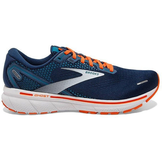 Men's Brooks Ghost 14, Titan/Teal/Flame, 9 D Medium
