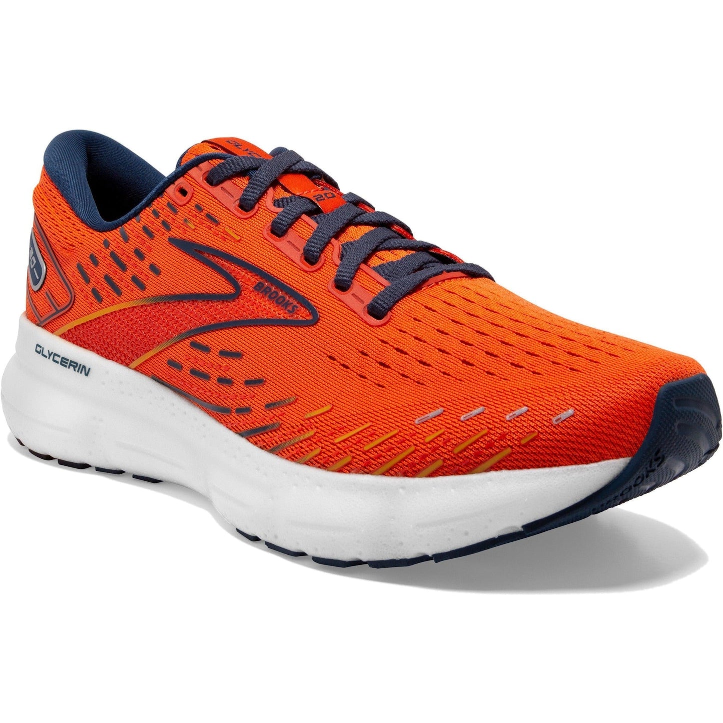 Men's Brooks Glycerin 20, Orange/Titan/Flame, 11.5 D Medium