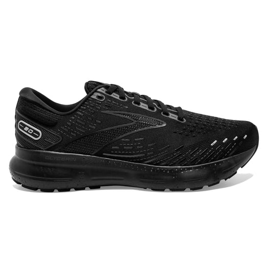 Women's Brooks Glycerin 20, Black/Black/Ebony, 6.5 D Wide