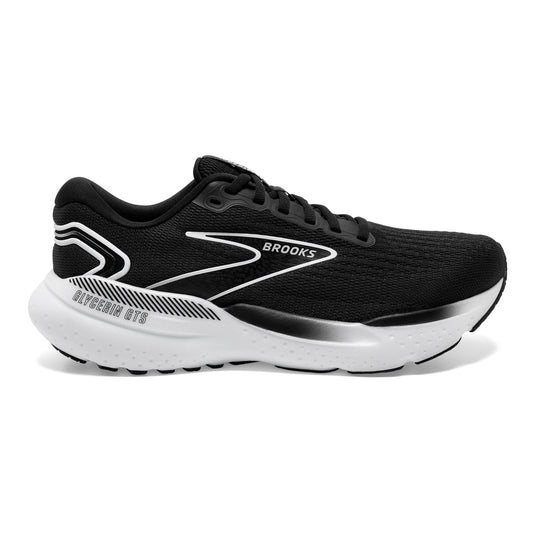 Men's Brooks Glycerin GTS 21, Black/Grey/White, 9.5 D Medium