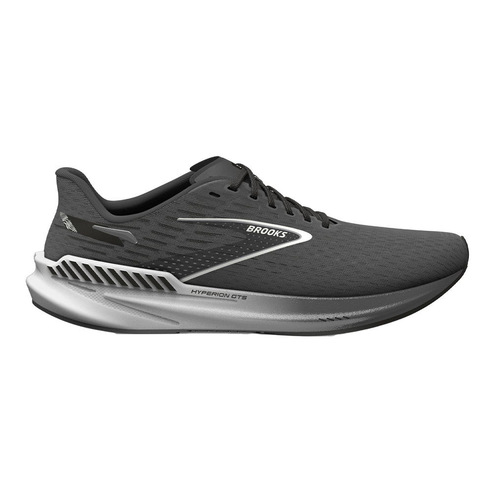 Men's Brooks Hyperion GTS, Gunmetal/Black/White, 13 D Medium