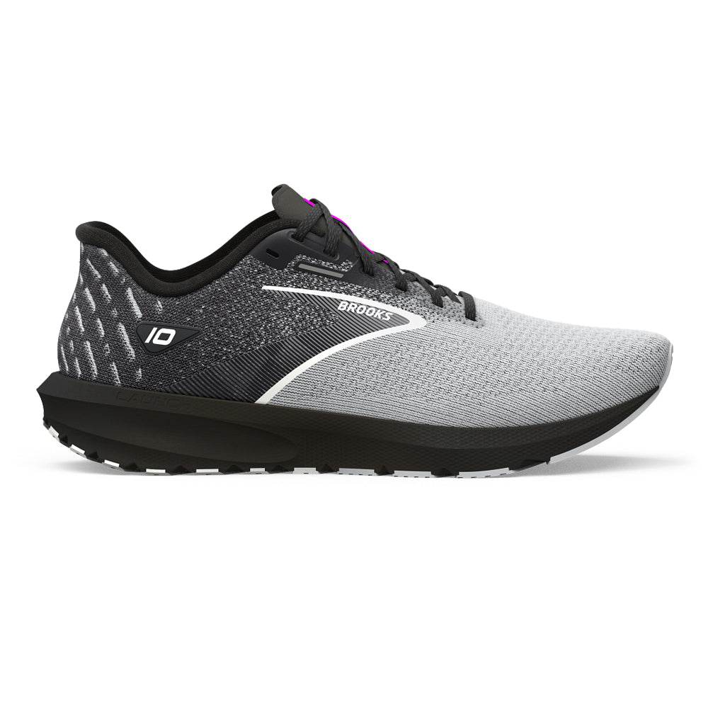 Men's Brooks Launch 10, Black/Blackened Pearl/White, 13 D Medium