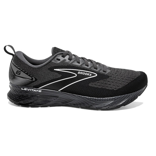 Men's Brooks Levitate 6, Blackened Pearl/Ebony/White, 12 D Medium
