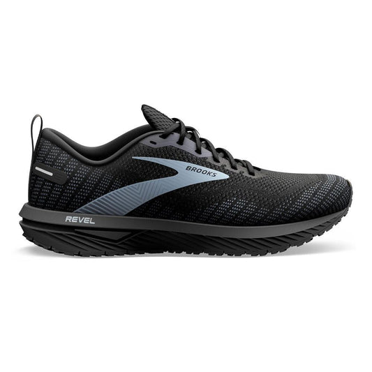 Men's Brooks Revel 6, Black/Blackened Pearl/Grey, 15 D Medium