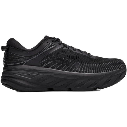 Men's Hoka One One Bondi 7, Black/Black, 12.5 D Medium