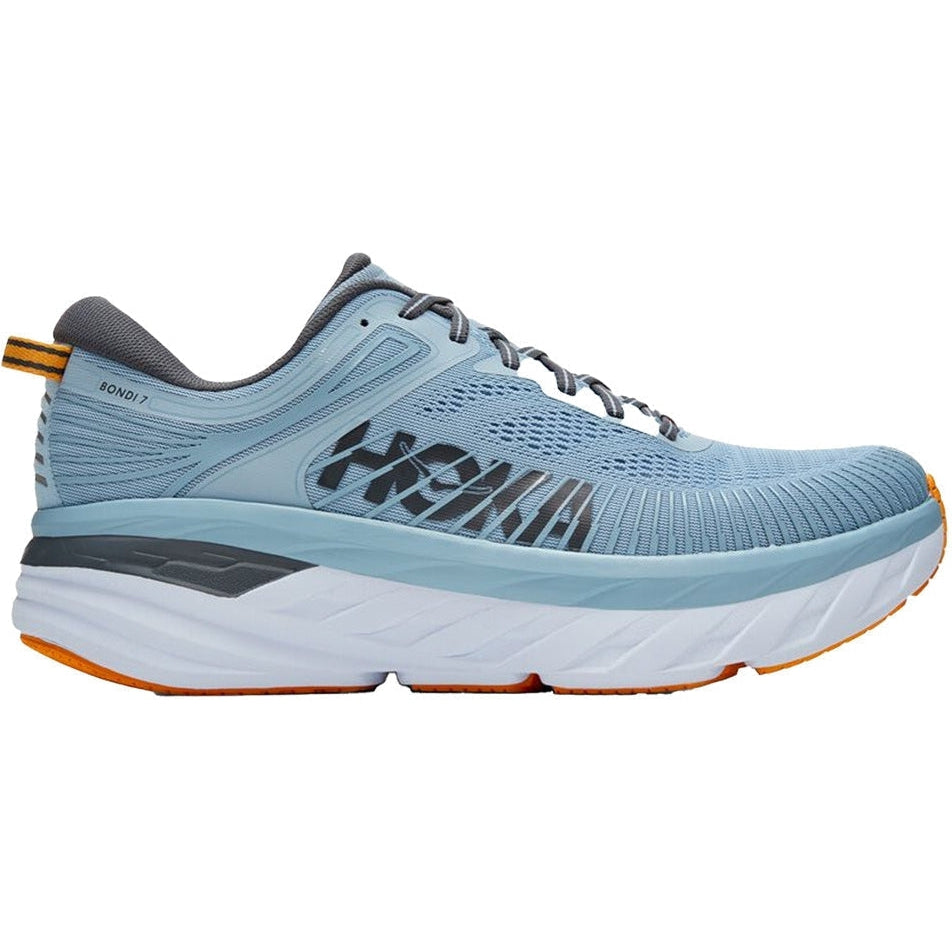 Men's Hoka One One Bondi 7, Blue Fog/Castlerock, 12 D Medium