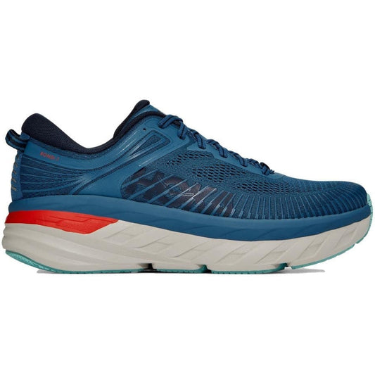 Men's Hoka One One Bondi 7, Real Teal/Outer Space, 8.5 D Medium