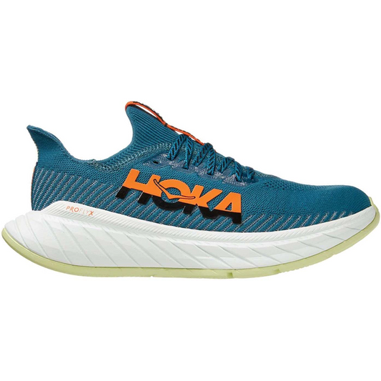 Men's HOKA ONE ONE Carbon X 3, Blue Coral/Black, 12.5 D Medium