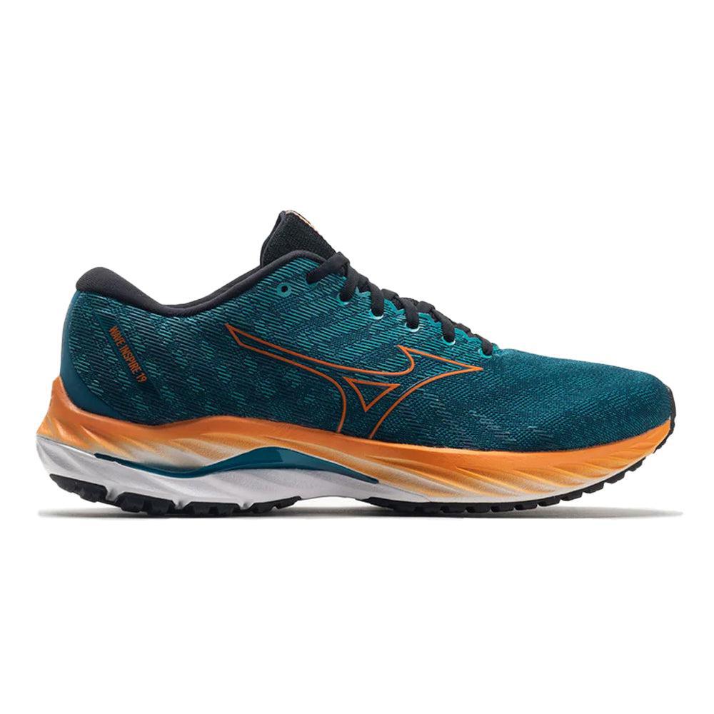 Men's Mizuno Wave Inspire 19, Ink Blue/Bird Of Paradise, 7 D Medium