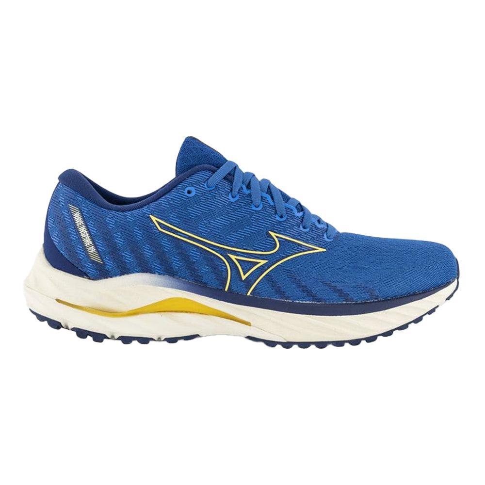 Men's Mizuno Wave Inspire 19, Snorkel Blue-Pale Marigold, 12.5 D Medium