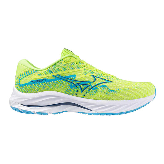 Men's Mizuno Wave Rider 27, Sharp Green-Navy Peony, 11.5 D Medium