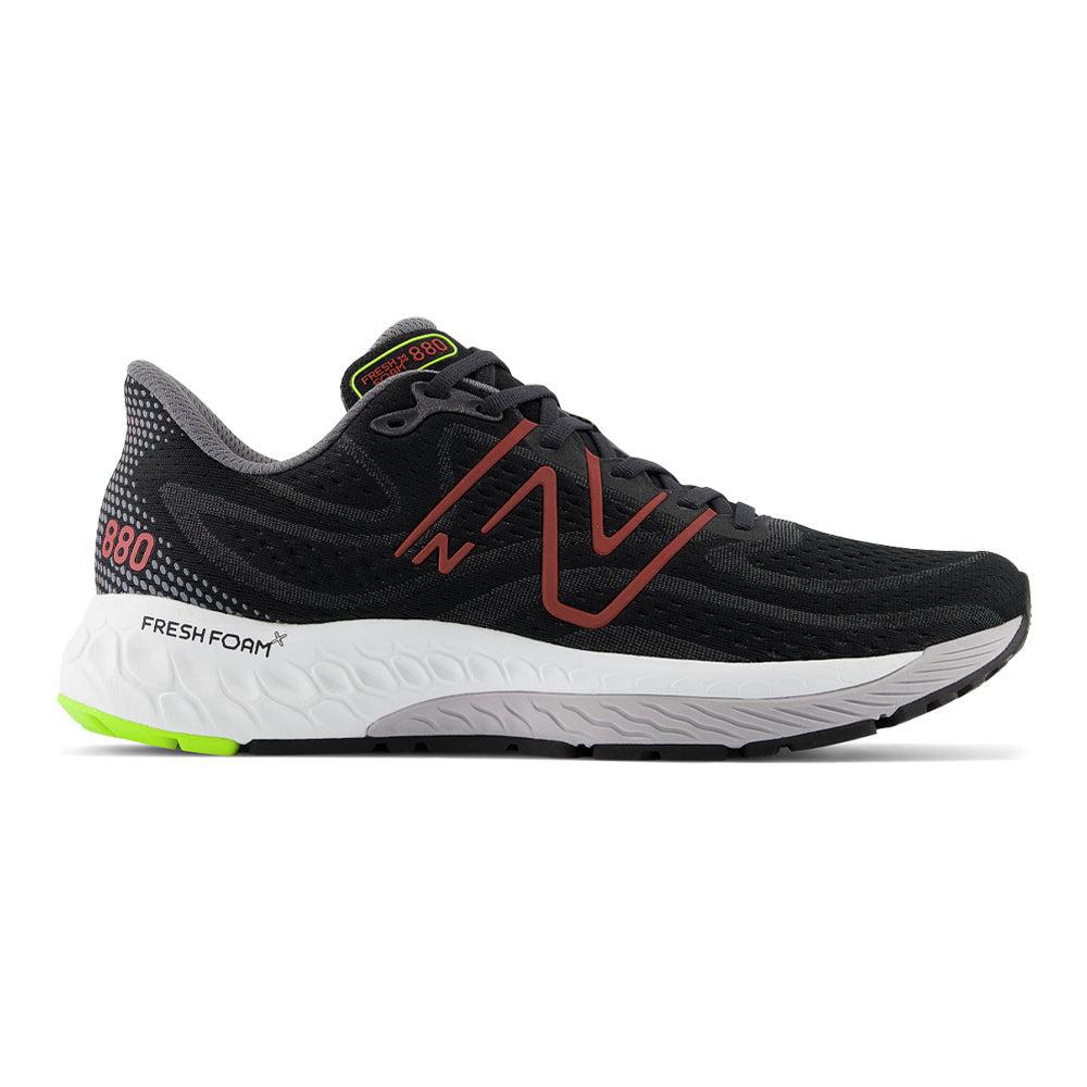 Men's New Balance Fresh Foam X 880v13, Black/Brick Red, 10.5 D Medium