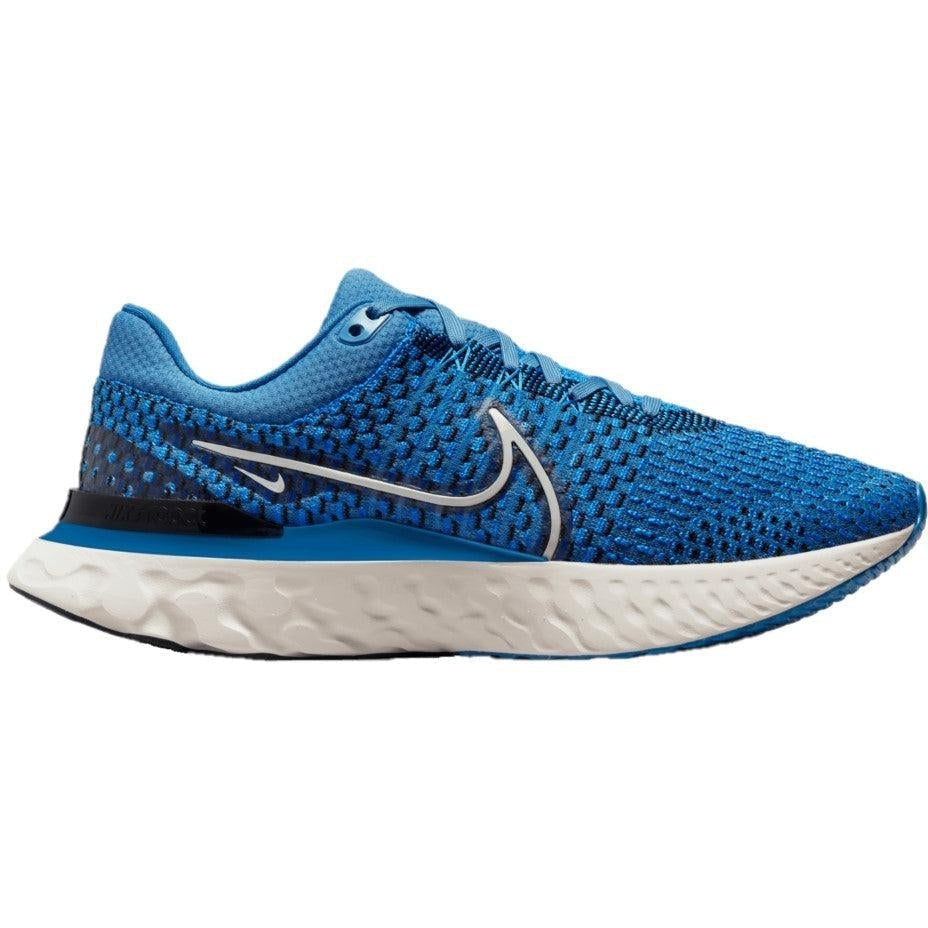 Men's Nike React Infinity Run Flyknit 3, Dutch Blue/Phantom-Black-Blue Glow, 11 D Medium