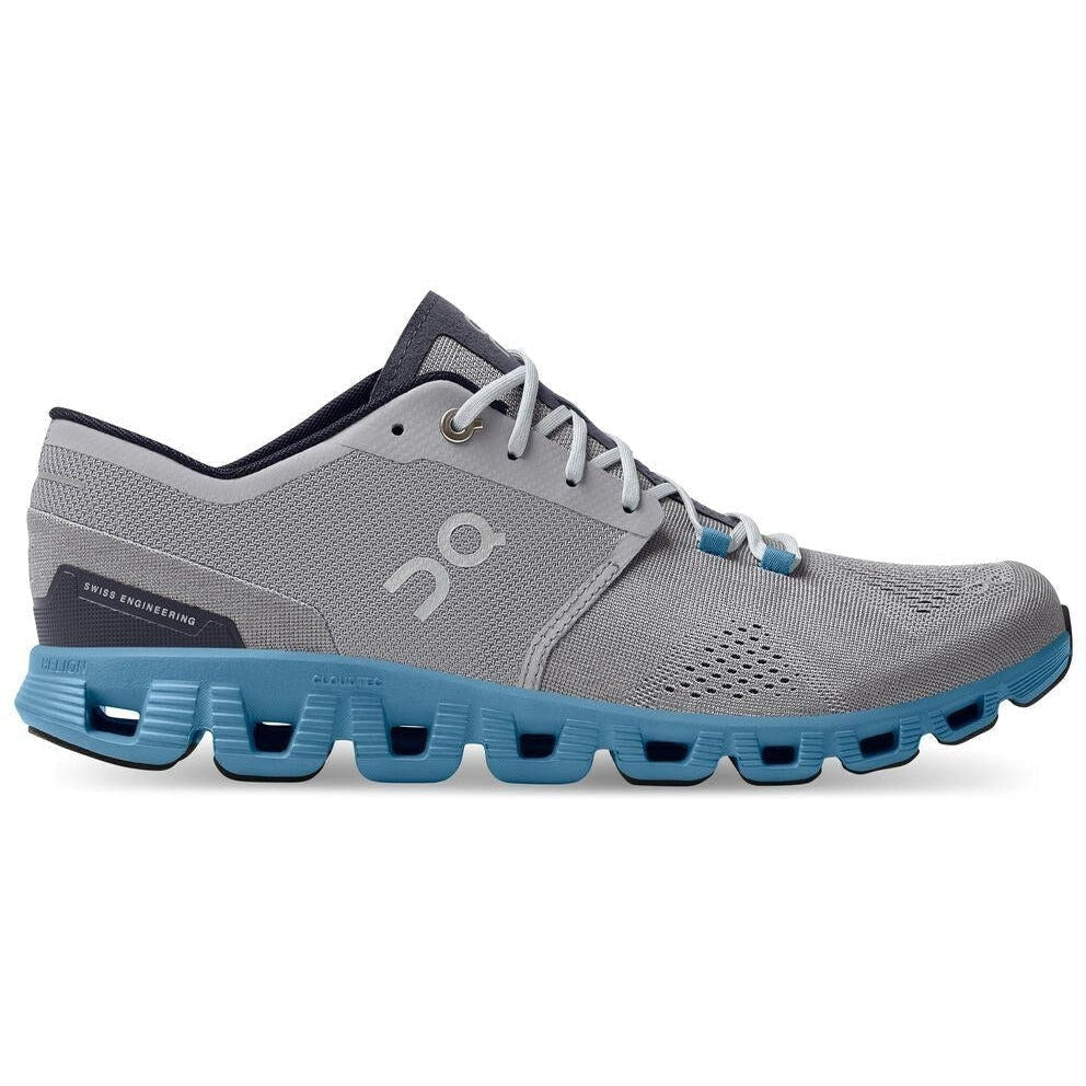 Men's On Cloud X, Alloy/Niagra, 9 D Medium