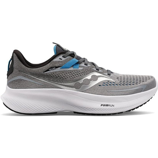 Men's Saucony Ride 15, Alloy/Topaz, 12 2E Wide