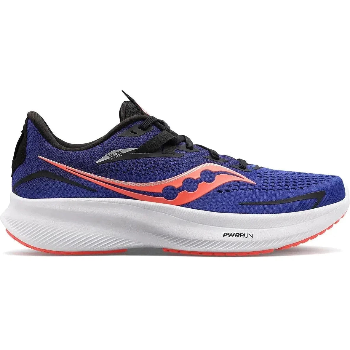 Men's Saucony Ride 15, SAPPHIRE/VIZIRED, 11 D Medium