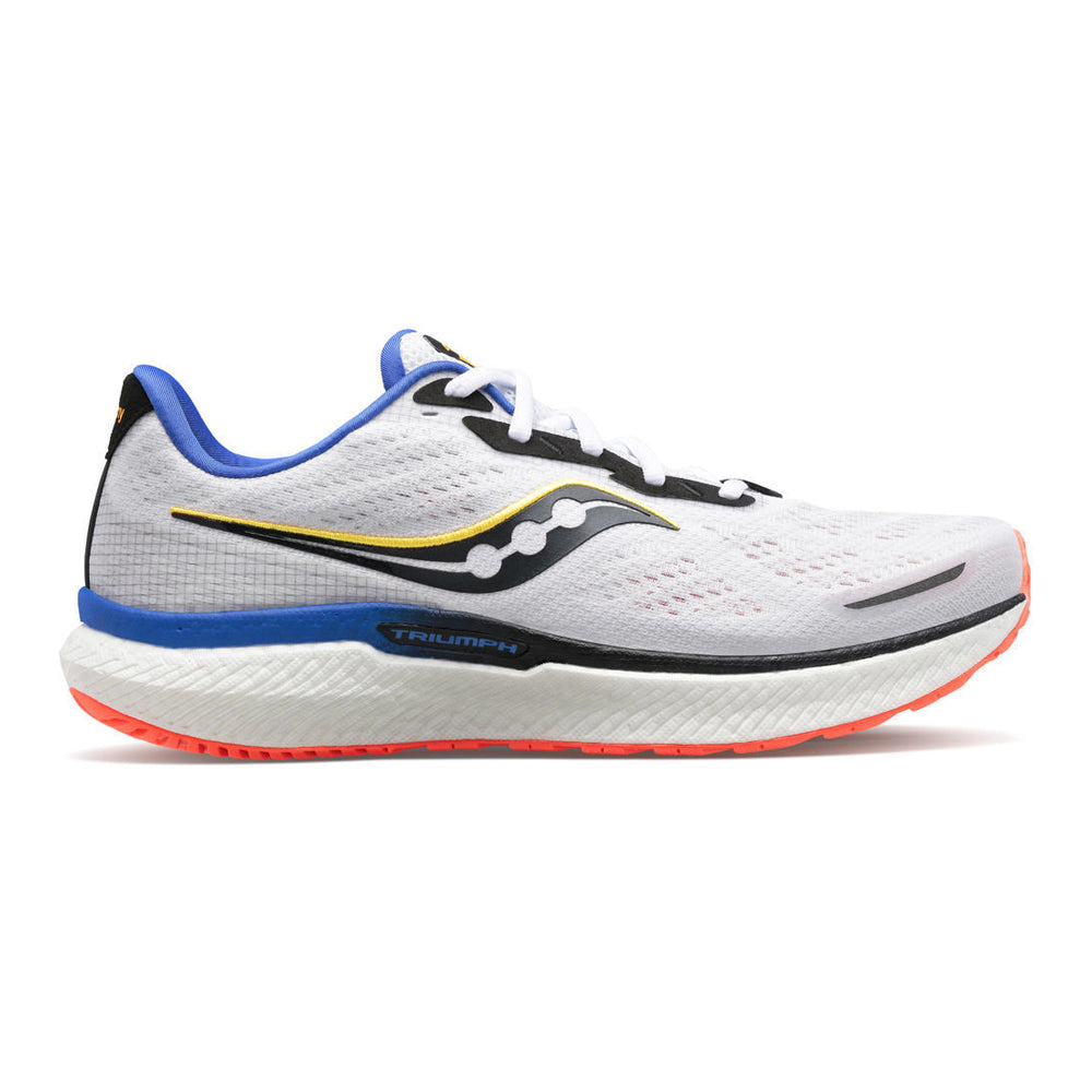 Men's Saucony Triumph 19, White/Black/Vizi, 8.5 D Medium