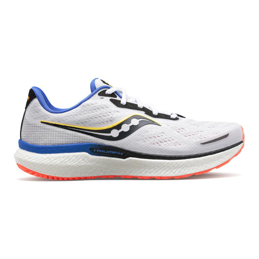 Men's Saucony Triumph 19, White/Black/Vizi, 9 D Medium