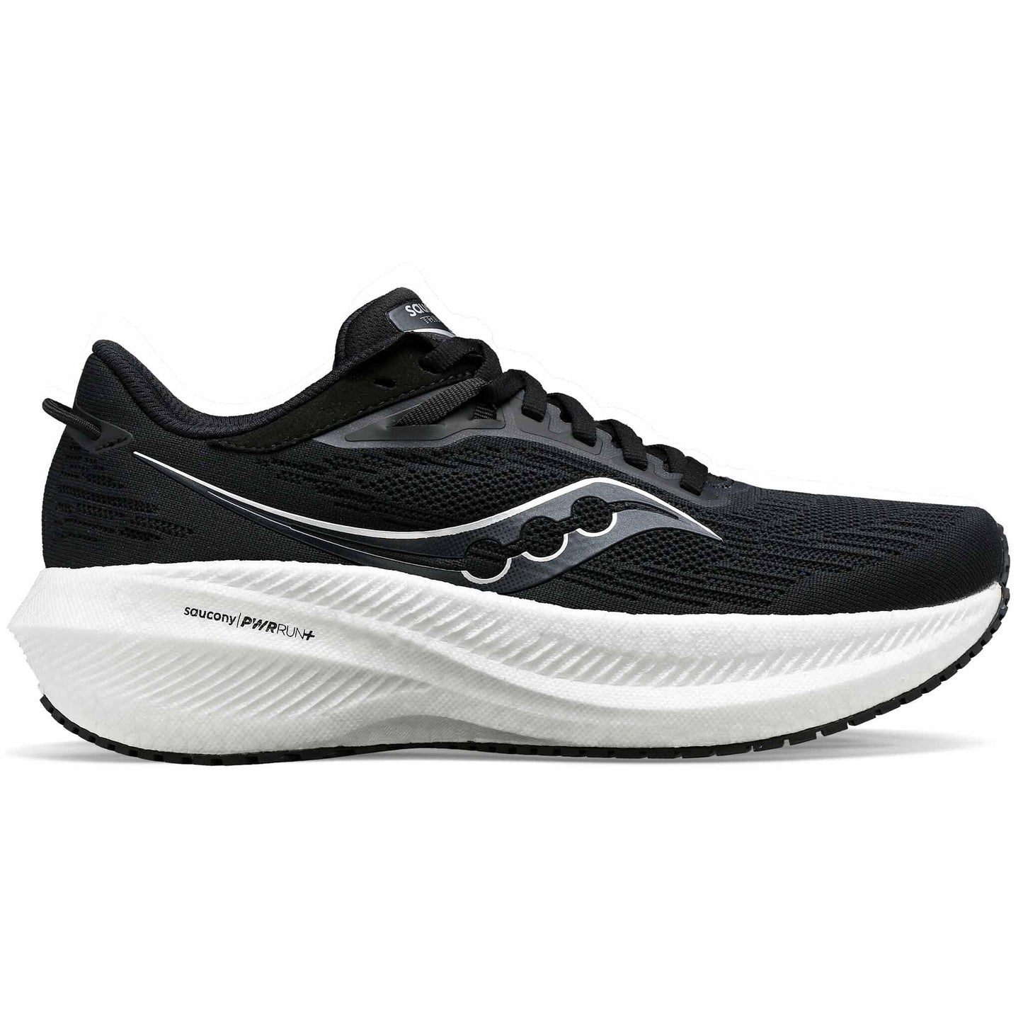 Men's Saucony Triumph 21, Black/White, 12 D Medium