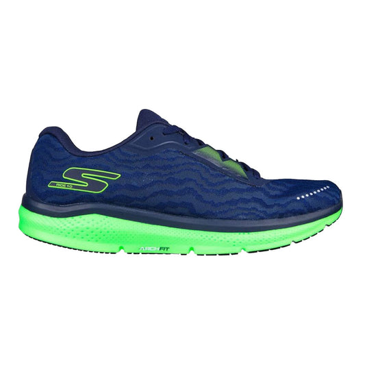 Men's Skechers Go Run Ride 10, Navy/Lime, 11 D Medium