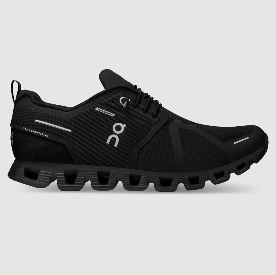 Men's On Cloud 5 Waterproof, All Black, 11 D Medium