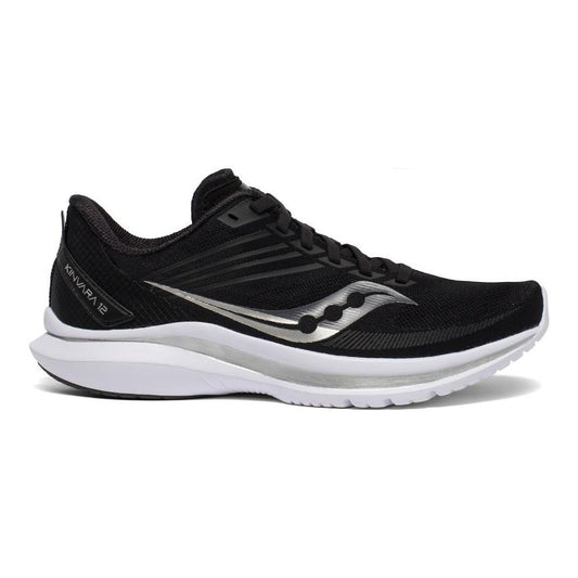 Women's Saucony Kinvara 12, Black/Silver, 9 B Medium