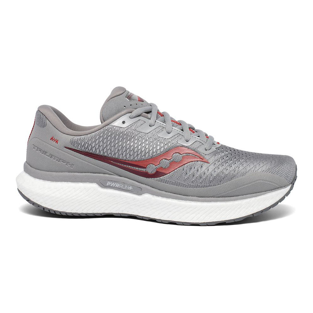 Men's Saucony Triumph 18, Alloy/Red, 10 D Medium