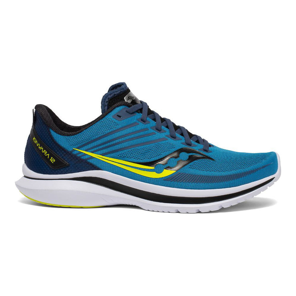 Men's Saucony Kinvara 12, Cobalt/Citrus, 10.5 2E Wide