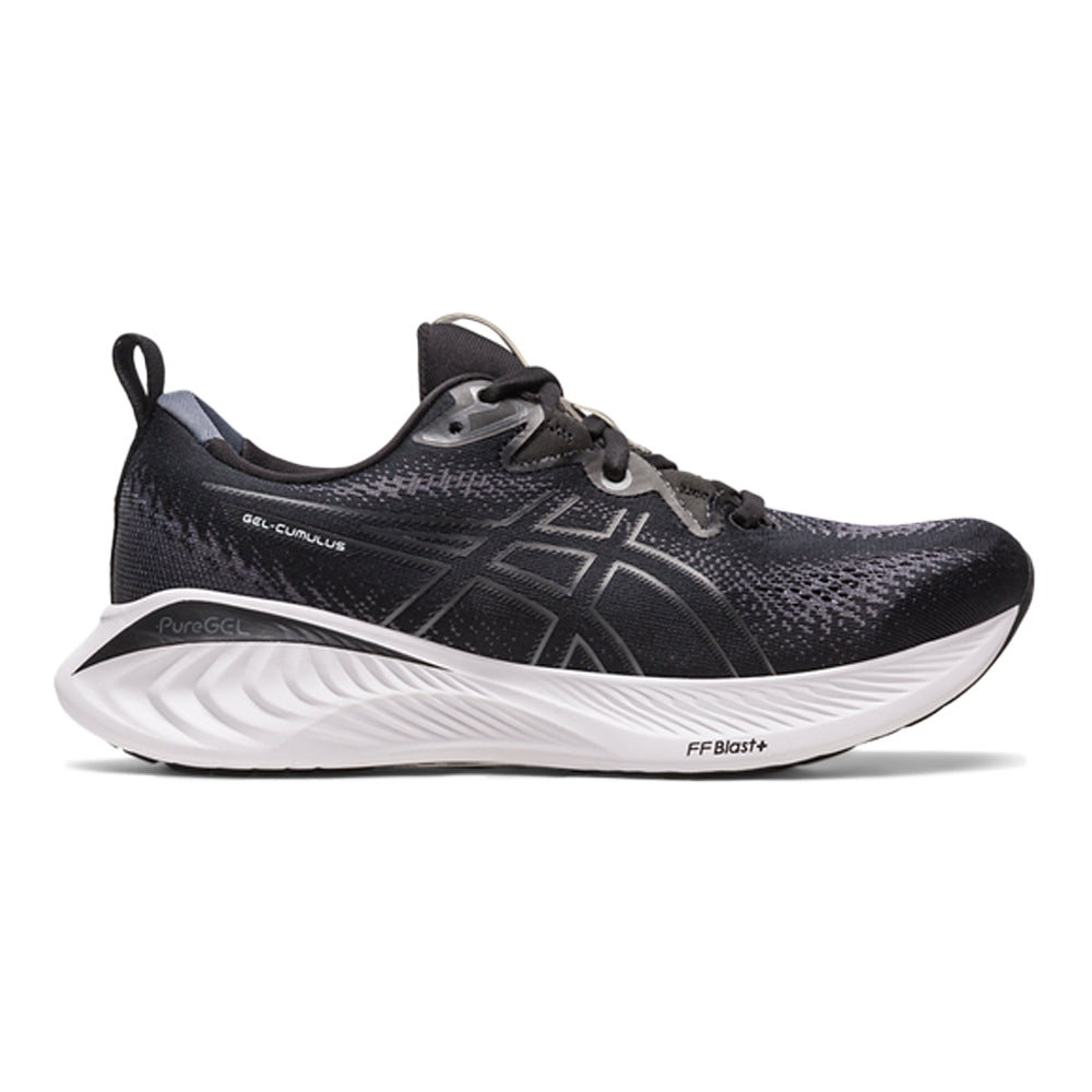 Women's Asics Gel-Cumulus 25, Black/White, 9 B Medium