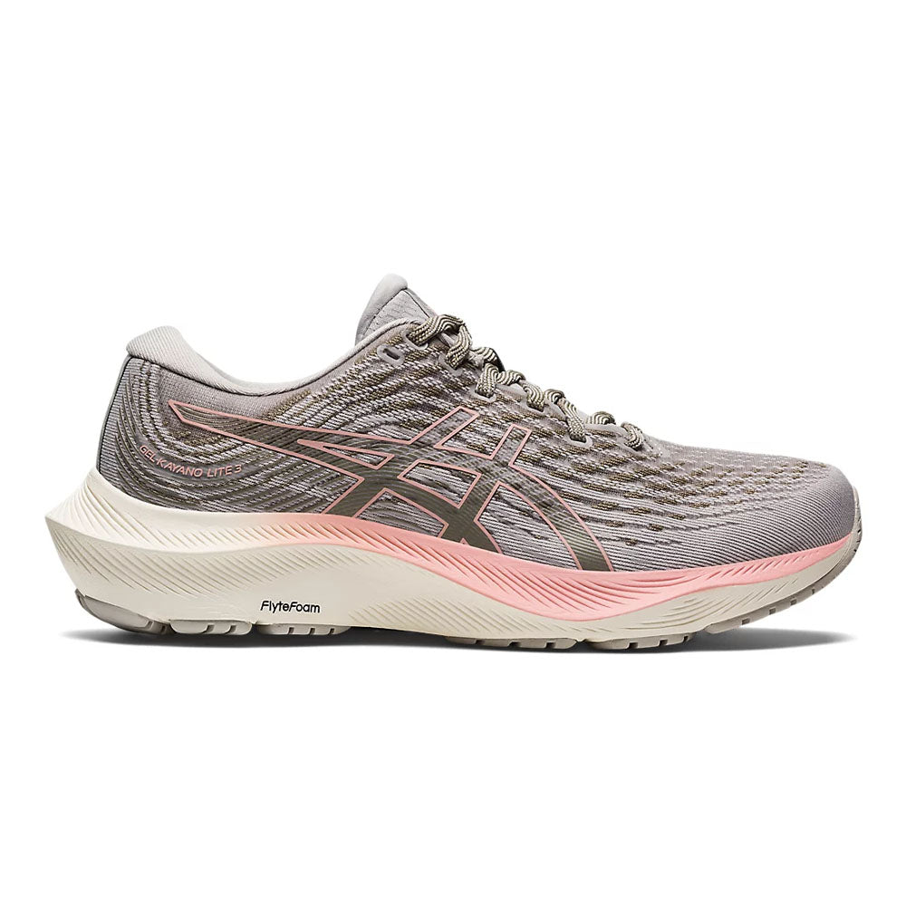 Women's Asics GEL-Kayano Lite 3, Oyster Grey/Frosted Rose, 6.5 B Medium