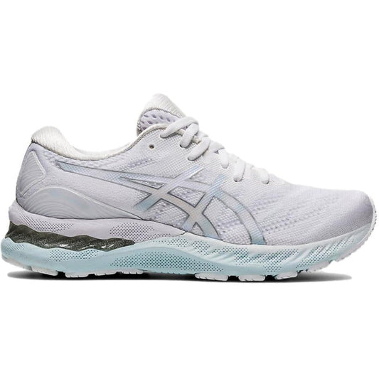 Women's Asics Gel-Nimbus 23, White/Pure Silver, 9.5 B Medium