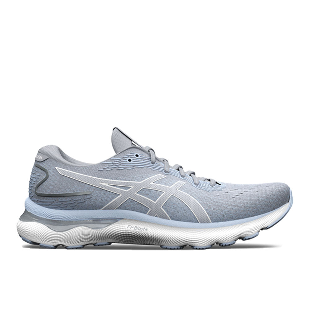 Women's Asics GEL-Nimbus 24, Piedmont Grey/White, 7.5 B Medium