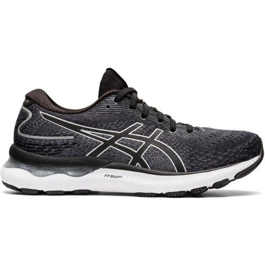 Women's Asics Gel-Nimbus 24, Black/Pure Silver, 9 B Medium