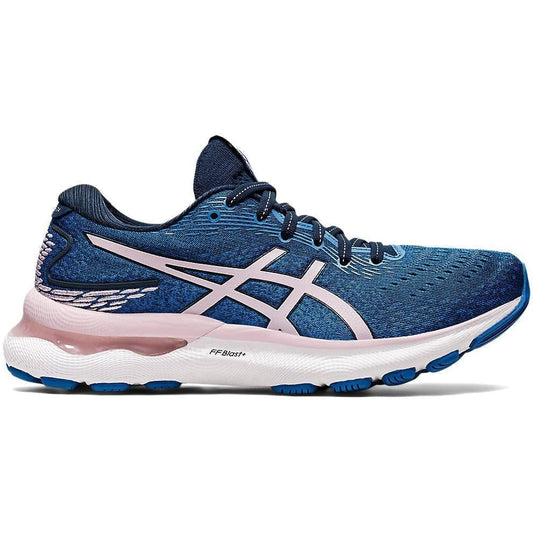 Women's Asics Gel-Nimbus 24, French Blue/Barely Rose, 7 B Medium