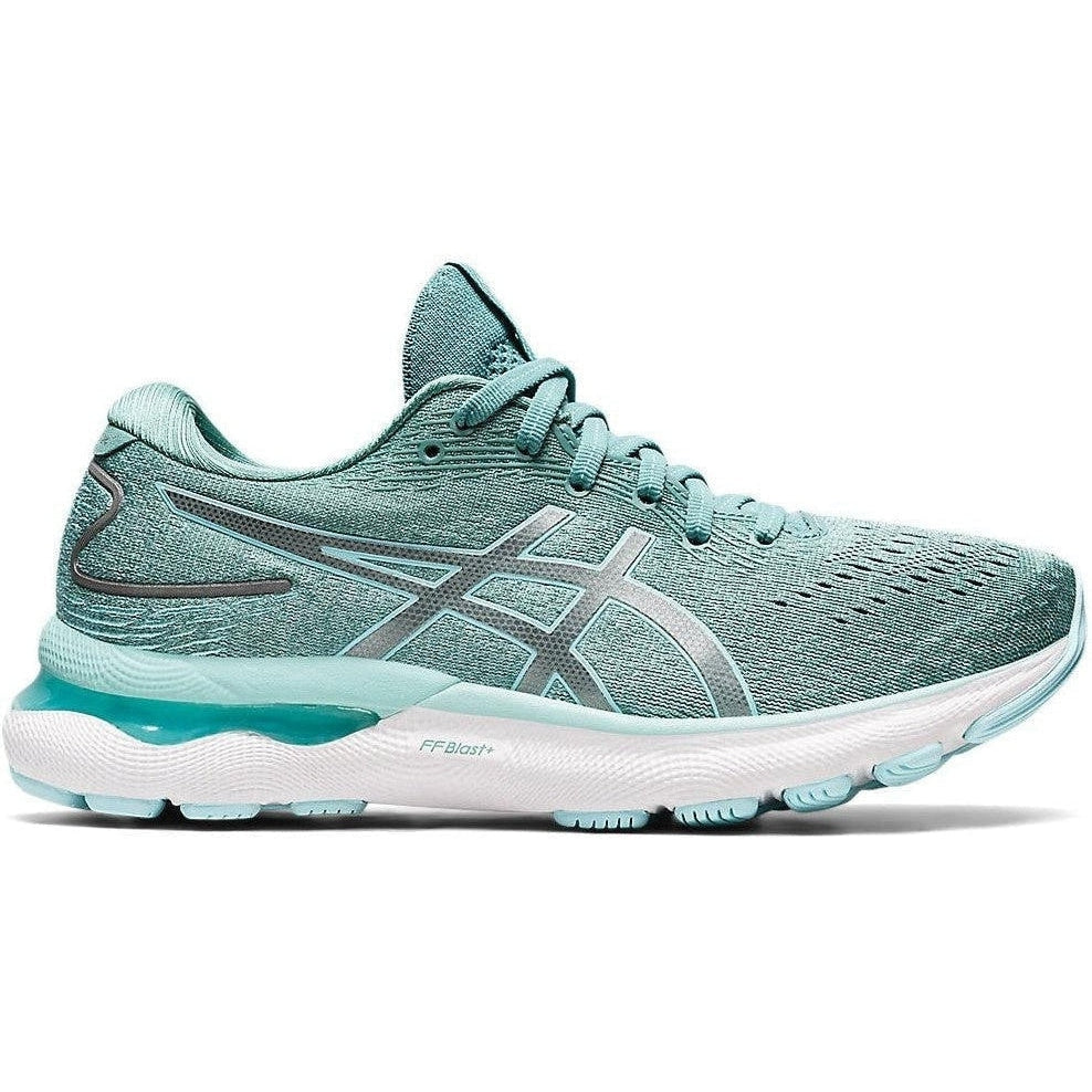 Women's Asics GEL-Nimbus 24, Sage/Clear Blue, 6.5 B Medium