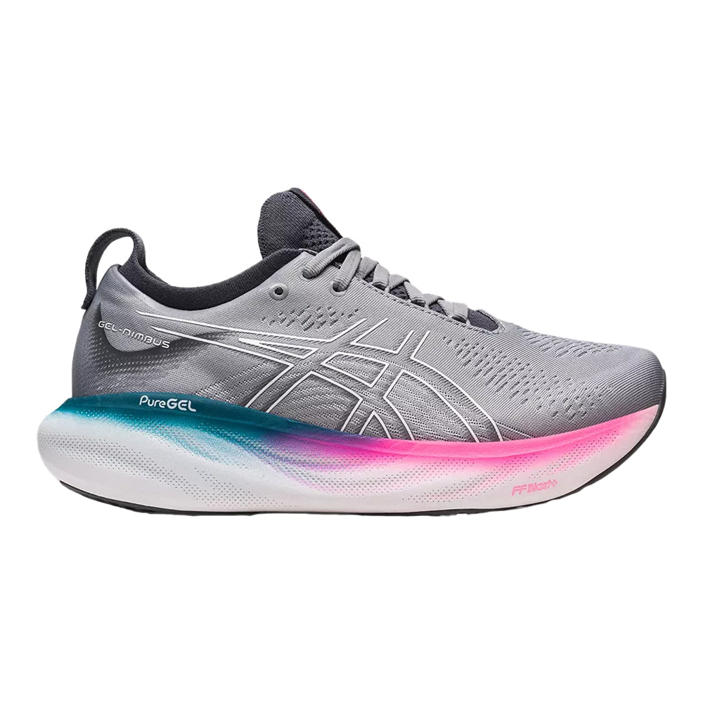Women's Asics Gel-Nimbus 25, Sheet Rock/White, 8.5 D Wide