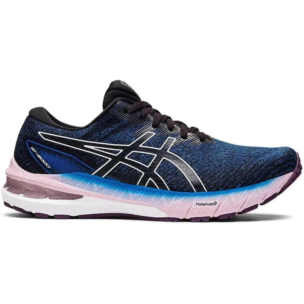 Women's Asics GT-2000 10, LAKE DRIVE/WHITE, 6.5 D Wide