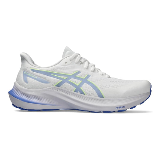 Women's Asics GT-2000 12, White/Sapphire, 10 B Medium