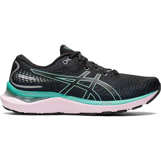 Women's Asics GEL-Cumulus 24, Black/Sage, 8.5 B Medium