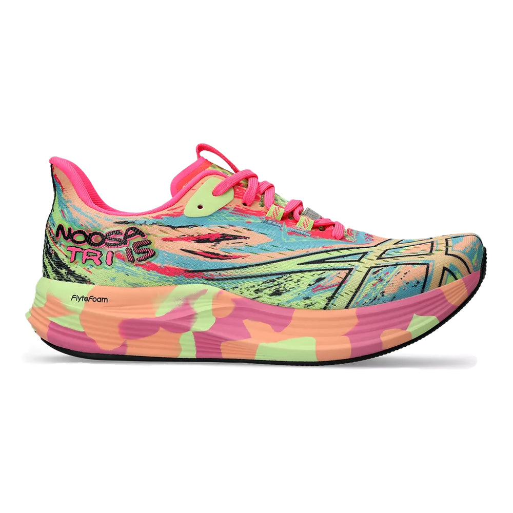 Women's Asics Noosa TRI 15, Summer Dune/Lime Green, 8 B Medium
