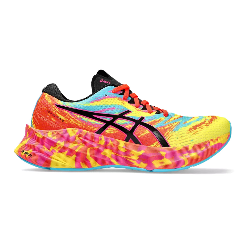 Women's Asics Novablast 3, Aquarium/Vibrant Yellow, 10.5 B Medium