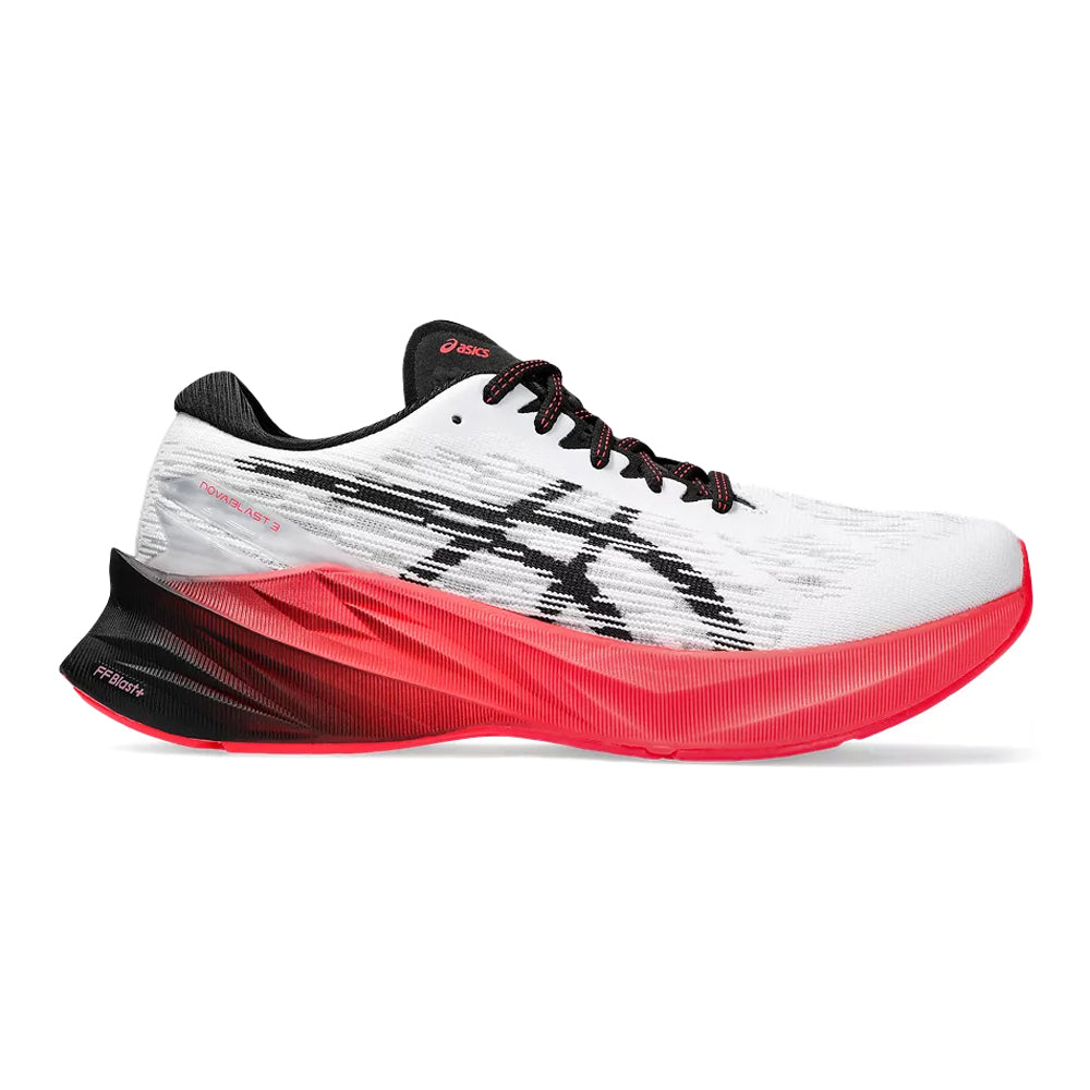 Women's Asics Novablast 3, White/Black, 9 B Medium