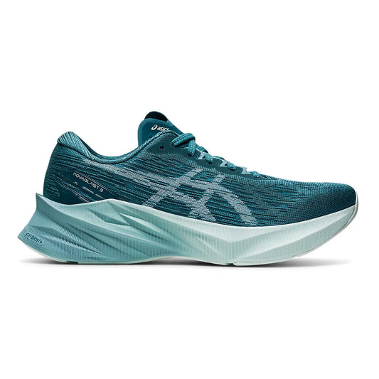 Women's Asics Novablast 3, Misty Pine/Smoke Blue, 9 B Medium