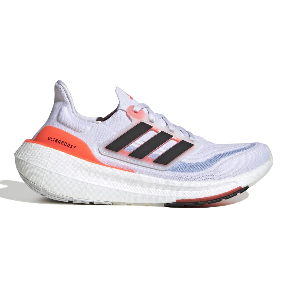 Women's Adidas Ultraboost Light, Cloud White/Core Black/Solar Red, 9.5 B Medium