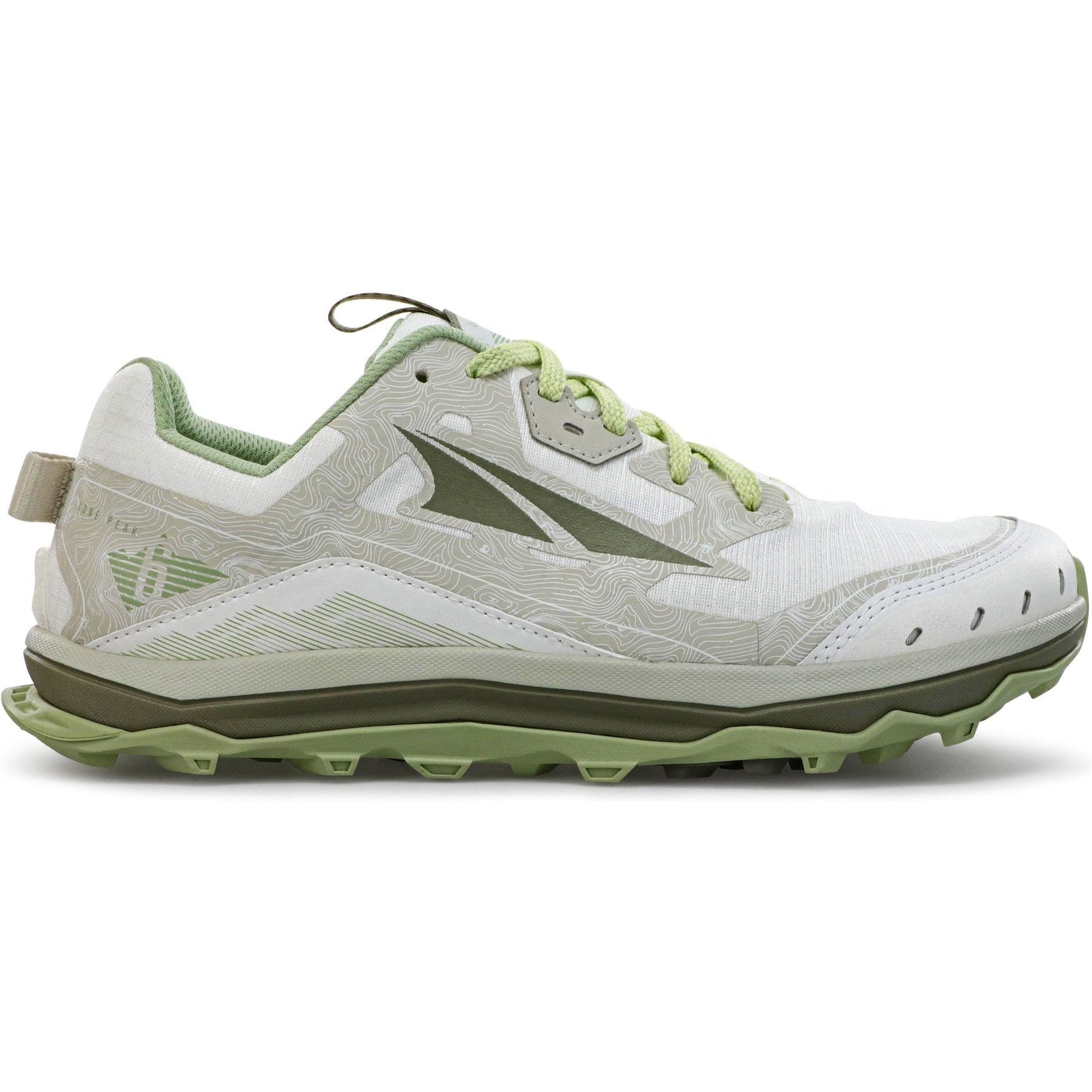 Women's Altra Lone Peak 6, White/Green, 10.5 B Medium