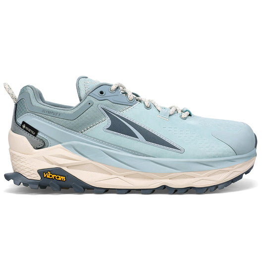 Women's Altra Olympus 5 Low GTX, Mineral Blue, 7.5 B Medium