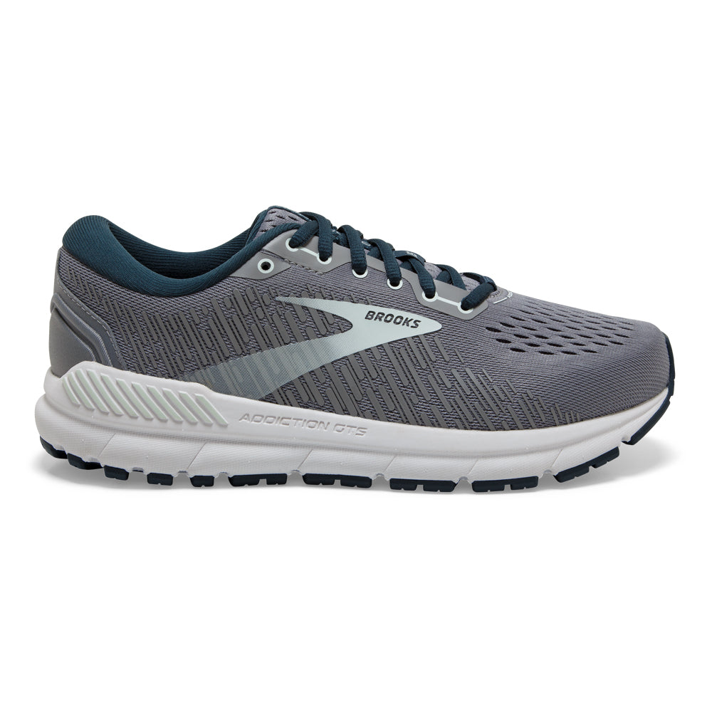 Women's Brooks Addiction GTS 15, Grey/Navy/Aqua, 9.5 D Wide